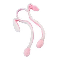 Hareketli Pompalı Peluş Tavşan Kulağı Taç Saç Bandı