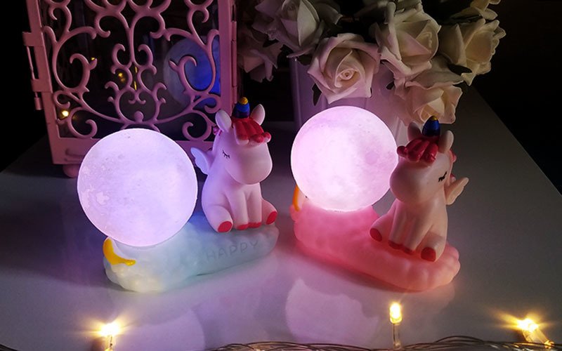 Ay & Unicorn Sevimli Gece Lambası