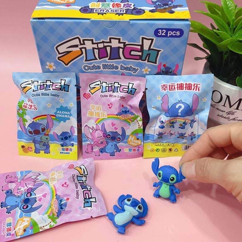Disney Stitch Sürpriz Figür Silgi Paketi Stitch Sürpriz Paket 1 Adet