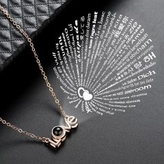 100 Dilde Seni Seni Seviyorum Kolye Love Gold
