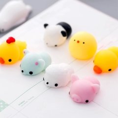 Squishy Mini Hayvanlar Jel Sukuşi Tembel Kedi ve Arkadaşları Anahtarlık Tavşan