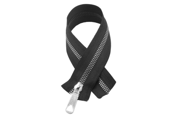SİYAH FERMUAR GÜMÜŞ 30 CM
