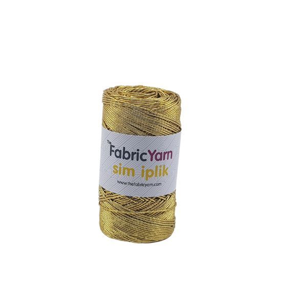 Gold Glitter Thread 1 mm 150 Mt. Ribbons, Bags, Supplies