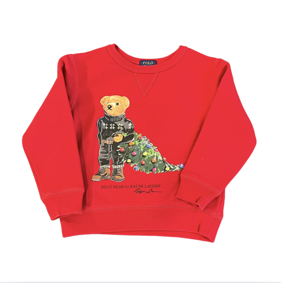 Ralph Lauren Kırmızı içi polar Sweatshirt 4 yaş