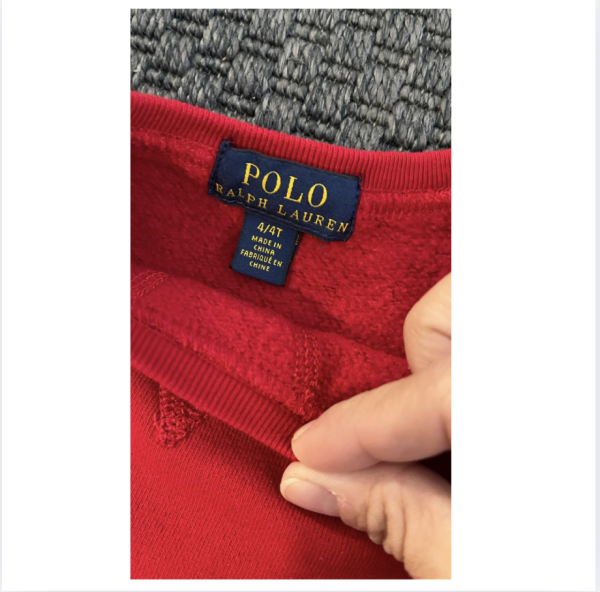 Ralph Lauren Kırmızı içi polar Sweatshirt 4 yaş