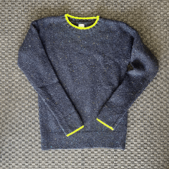 CrewCuts Neon manşetli Lacivert Kazak 8 yaş
