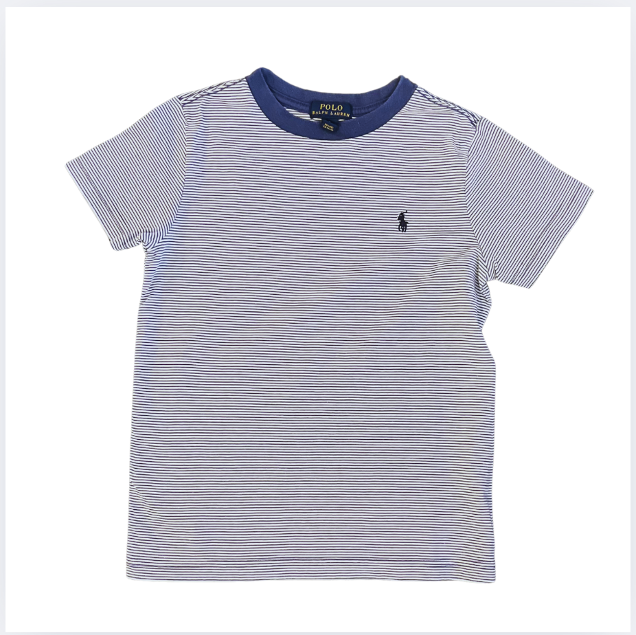 Ralph Lauren Lacivert Beyaz Çizgili t shirt 5 yaş