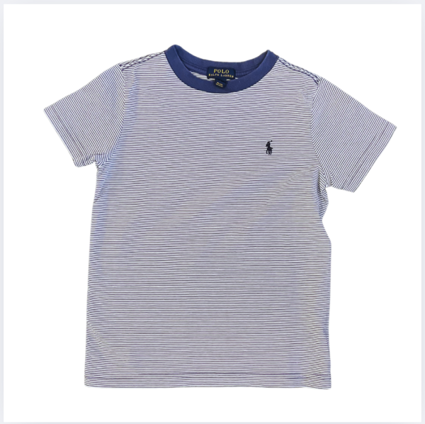 Ralph Lauren Lacivert Beyaz Çizgili t shirt 5 yaş