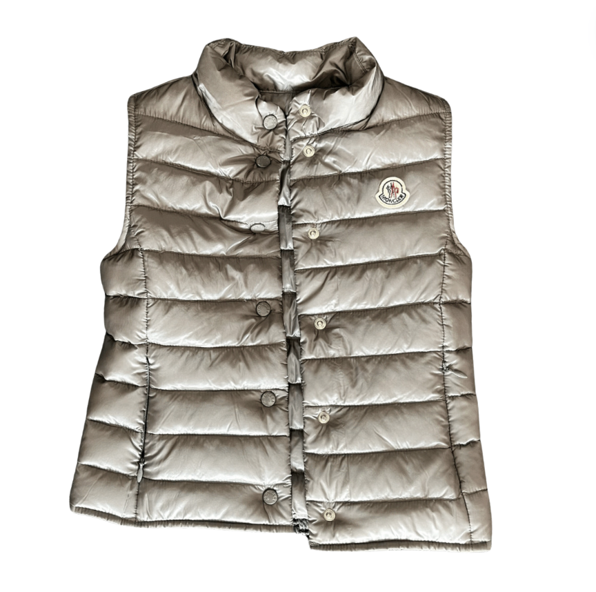 Moncler Gri Puffer Yelek 5 yaş 112 cm  kayak yılbaşı