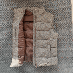 Tommy Hilfiger Kahverengi Kırçıllı Puffer Yelek 10 12 yaş  Yılbaşı
