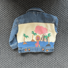 Mini Rodini Arkası Baskılı Denim Ceket 2 yaş
