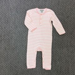 Gap Gri Pembe Çizgili Tulum 6 12 ay