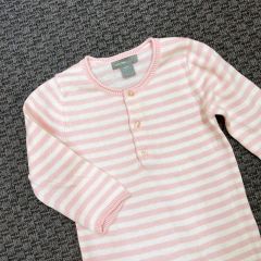 Gap Gri Pembe Çizgili Tulum 6 12 ay