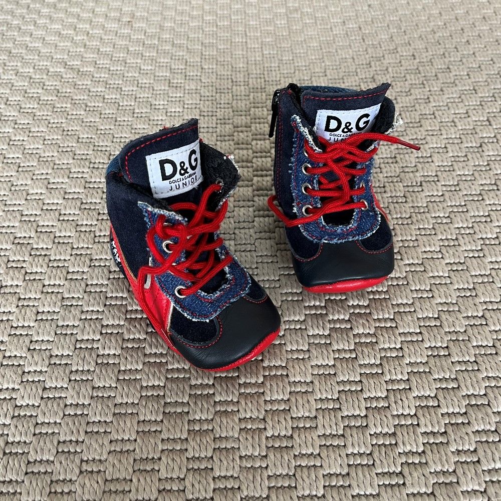 Dolce Gabbanna Lacivert Kırmızı Bot Yılbaşı