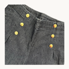 Jacadı Gümüş Düğmeli Denim Pantolon 8 yaş