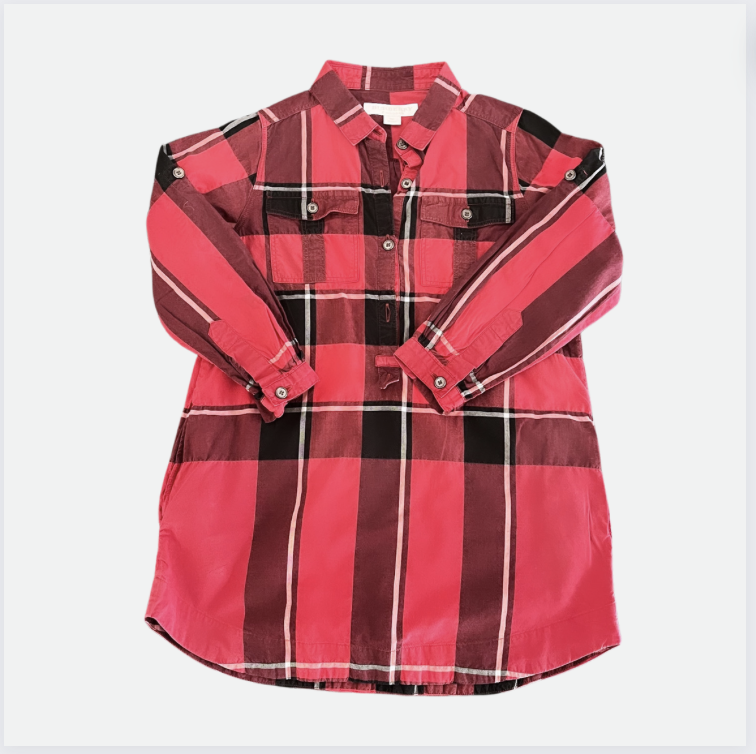 Burberry Bordo Elbise 4 yaş kırmızı yılbaşı