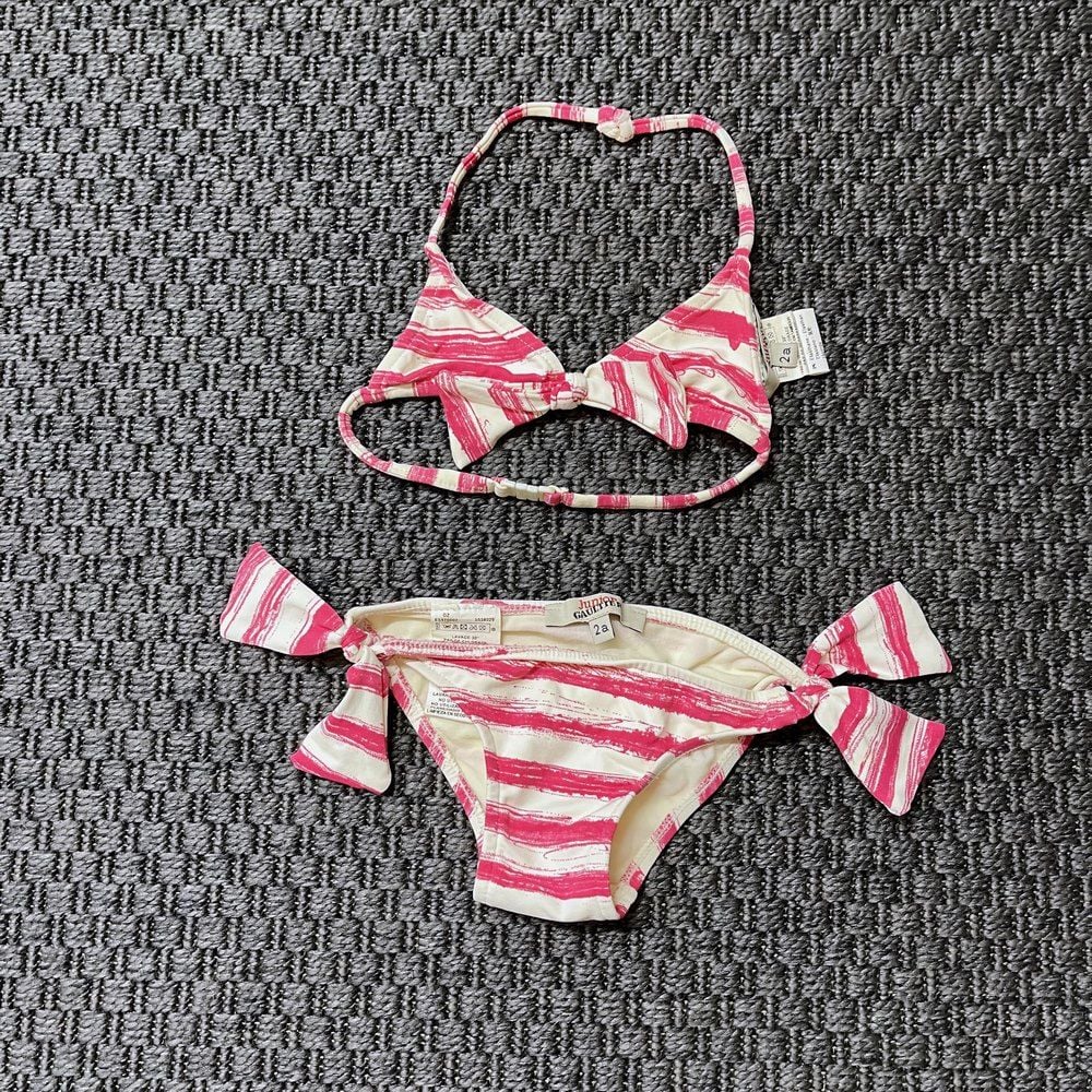 Jean Paul Gaultier Pembe Beyaz Bikini Mayo 2 yaş