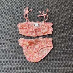 Jacadi Pembe Turuncu Fırfırlı Bikini Mayo 4 yaş