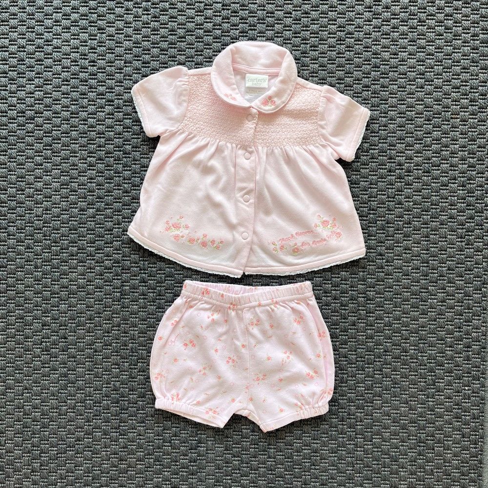 Carters Pembe Şort Tshirt 3 ay