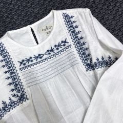 Massimo Dutti Mavi Beyaz Bluz 11-12 yaş