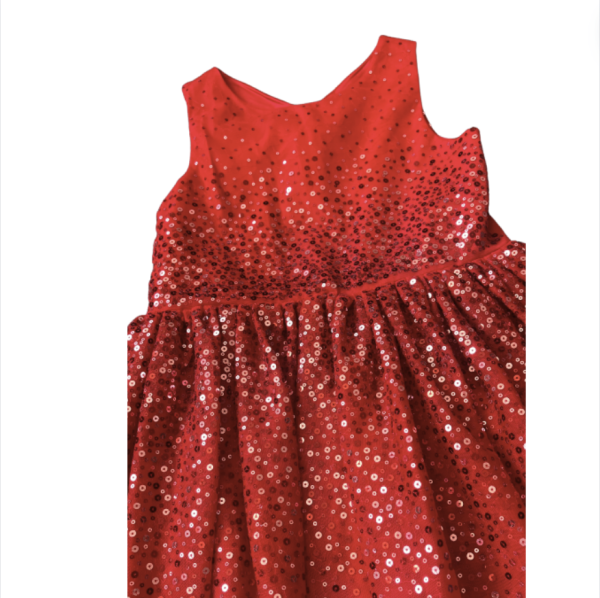 H&M Payetli Kırmızı Elbise 8 9 yaş