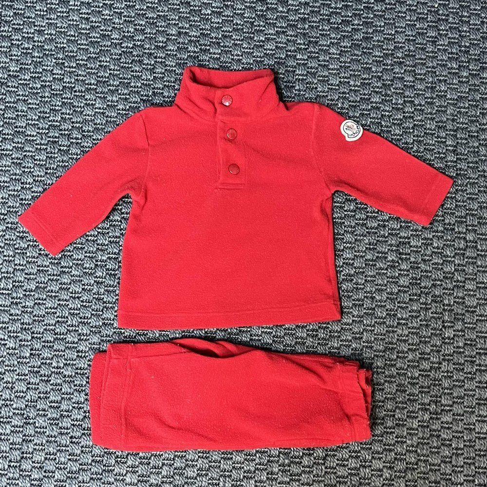 Moncler Kırmızı Polar Takım 3-6 ay Yılbaşı