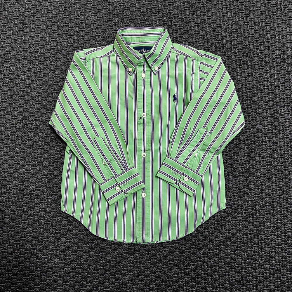 Ralph Lauren Çizgili Yeşil Gömlek 3 yaş