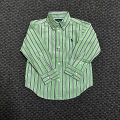 Ralph Lauren Çizgili Yeşil Gömlek 3 yaş