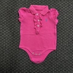 Ralph Lauren Pembe Fırfırlı Body 3-6 ay