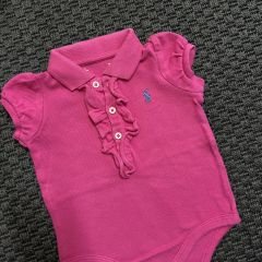 Ralph Lauren Pembe Fırfırlı Body 3-6 ay