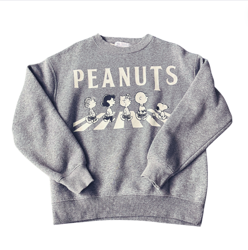 Zara Gri içi Polar Snoopy Sweatshirt  11 12 yaş