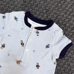 Ralph Lauren Mavi Beyaz Çizgili Ayıcıklı Tulum 6 ay