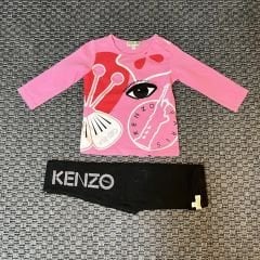 Kenzo Pembe Tshirt Siyah Tayt Takım 9 ay