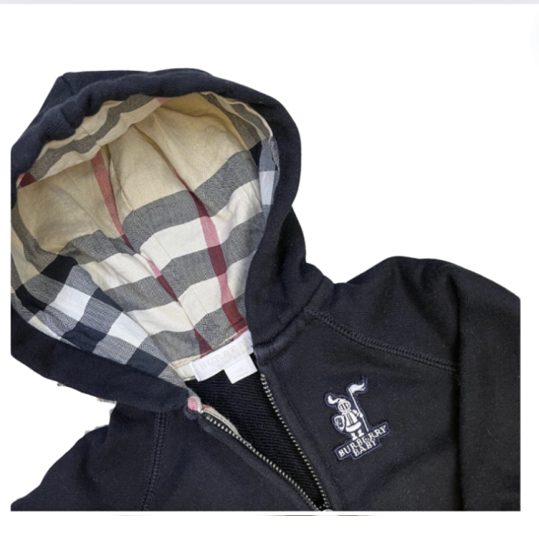 Burberry Kapşonlu Siyah Sweatshirt 6 ay