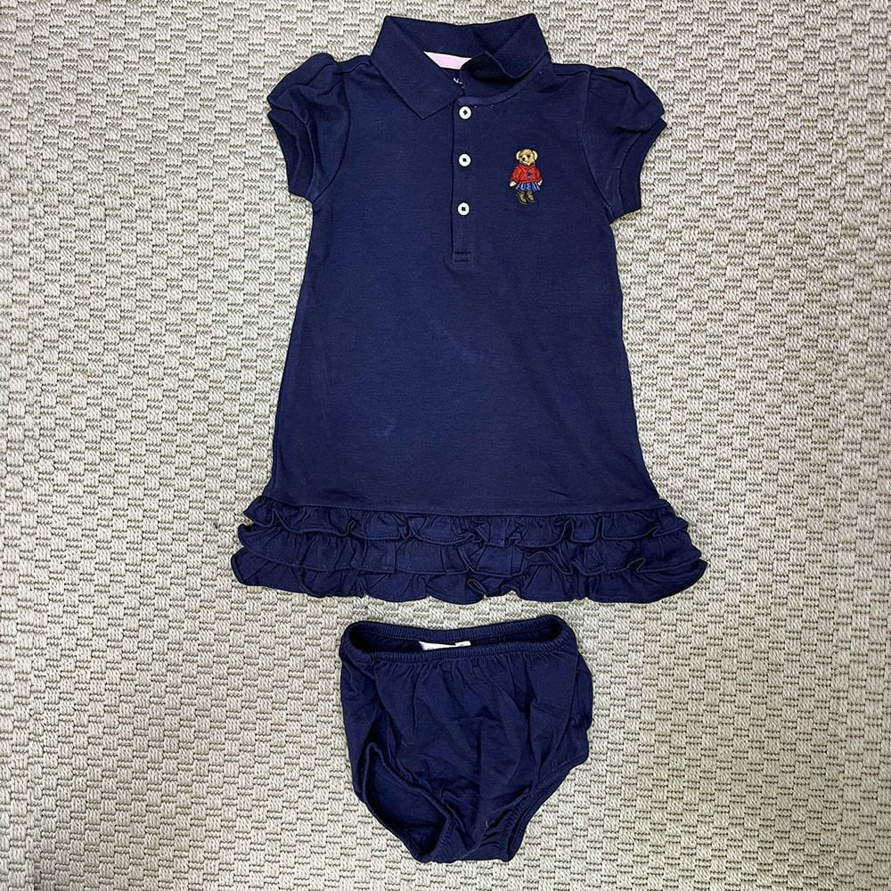 Ralph Lauren Lacivert Ayı Armalı elbise 18 ay