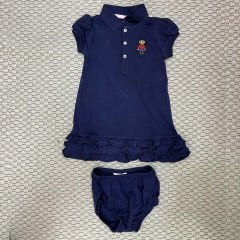 Ralph Lauren Lacivert Ayı Armalı elbise 18 ay