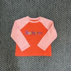 Burberry Yazılı Turuncu Pembe tshirt 3 yaş
