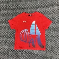 Hugo Boss Kırmızı Mavi Yelkenli Tshirt 3 yaş