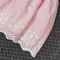 Carters Pembe Beyaz Çizgili Elbise 18 ay
