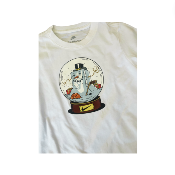 Nike Kar Küreli Beyaz Tshirt M beden 10-12 yaş  137-147 cm