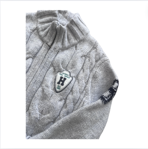 Tommy Hilfiger Gri Hırka 8 yaş kazak