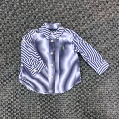 Ralph Lauren Lacivert Beyaz Çizgili Gömlek 9 ay