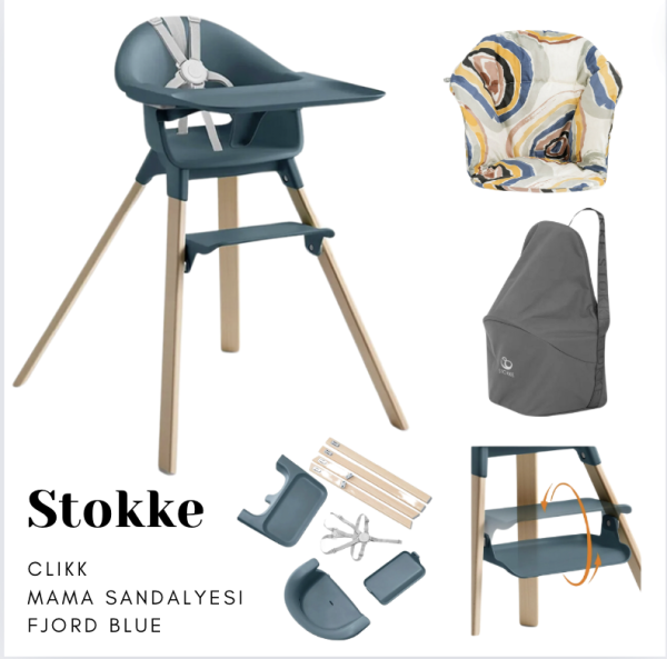 Stokke Clikk Mamas Sandalyesi Fjord Blue