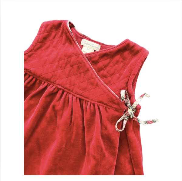 Ralph Lauren Kırmız Kadife elbise ve takım bluzu 6 ay yılbaşı