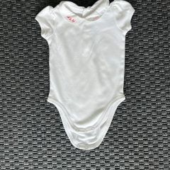 Jacadi Beyaz Yakası Yazılı Body 3 ay