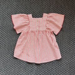 Zara Kırmızı beyaz Çizgili Elbise 12-18 ay