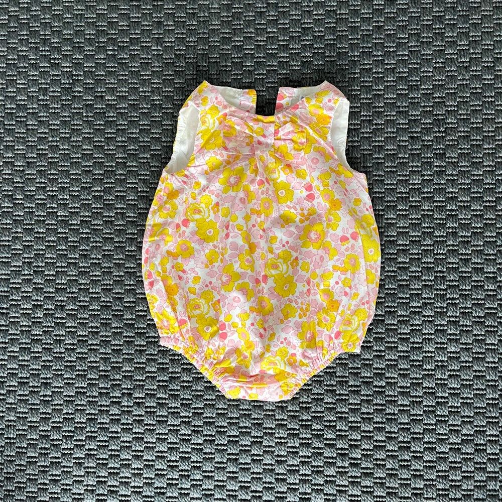 Jacadi Pembe Sarı Çiçekli Tulum 3 ay