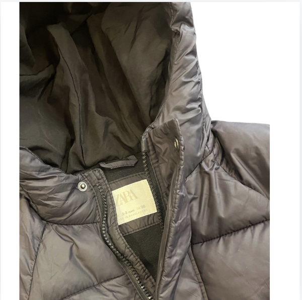 Zara siyah Puffer mont 2 3 yaş