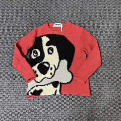 Sonia Rykiel Kırmızı Yün Köpekli Kazak Kız 4 yaş