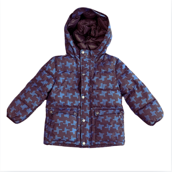 Burberry Mavi Siyah Puffer Mont 3 yaş kayak yılbaşı